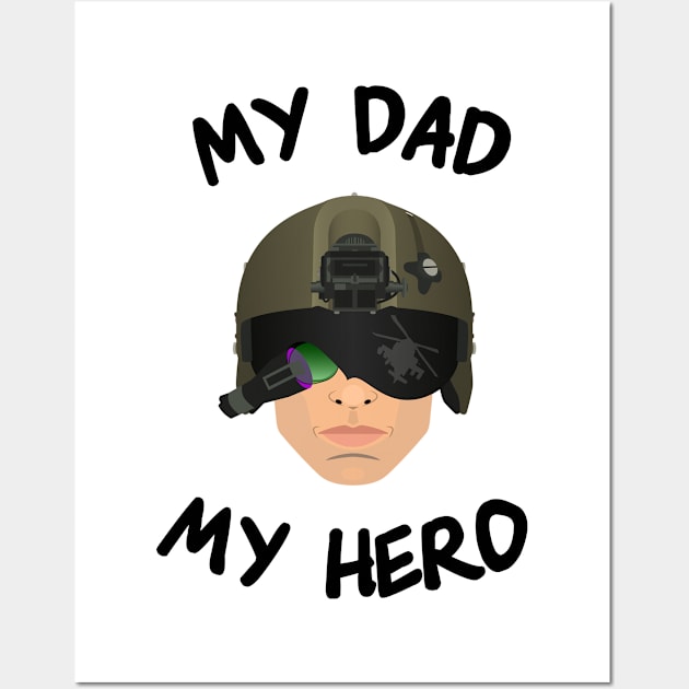 Gun Pilot - My Dad My Hero Wall Art by Aviation Designs